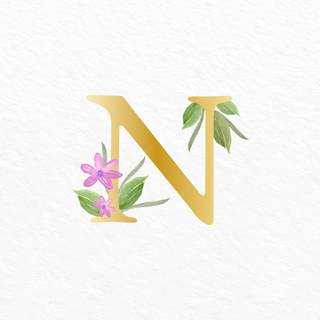 Cute letter N wallpaper