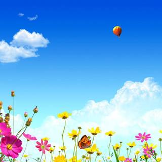 Spring balloon wallpaper
