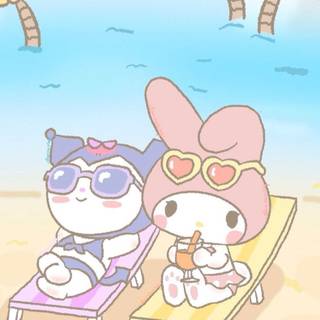 Summer Kuromi wallpaper