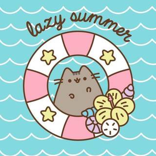 Kawaii cats summer wallpaper
