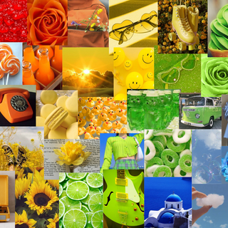 Rainbow summer collage wallpaper