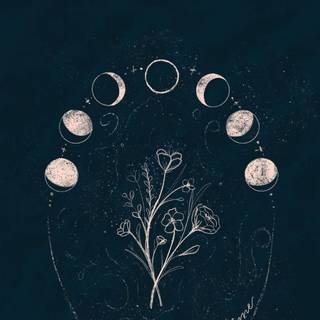 Lunar phase wallpaper