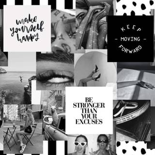 Summer black collage wallpaper