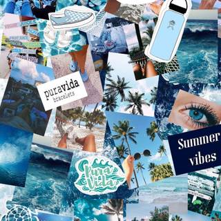 Summer iPhone collage wallpaper