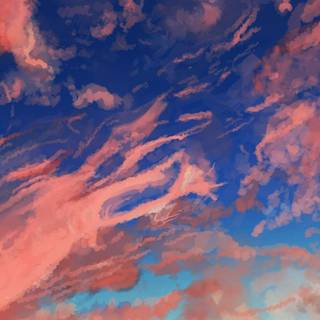 Beautiful anime sky phone wallpaper