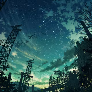 Beautiful anime sky phone wallpaper