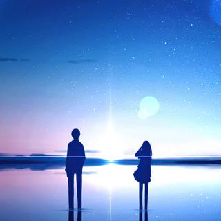 Beautiful anime sky phone wallpaper