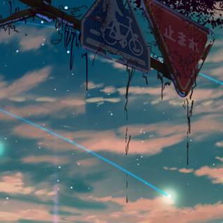 Beautiful anime sky phone wallpaper