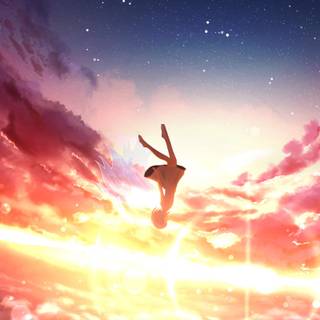 Beautiful anime sky phone wallpaper