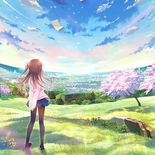 Beautiful anime sky phone wallpaper