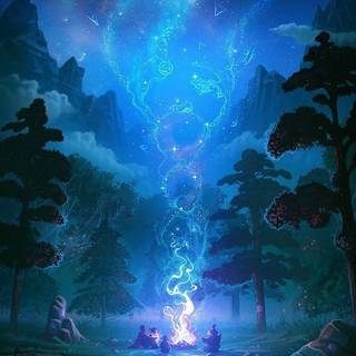 Magic fantasy anime wallpaper