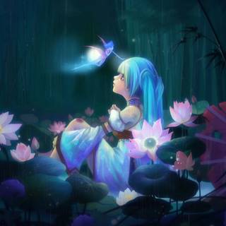 Magic fantasy anime wallpaper