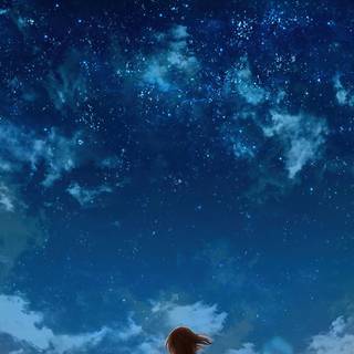 Beautiful anime sky phone wallpaper