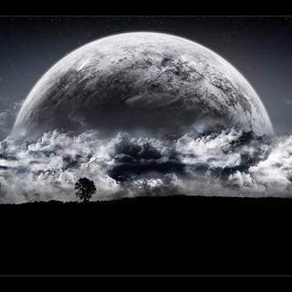 Dark anime moon wallpaper