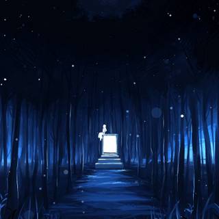 Dark anime moon wallpaper