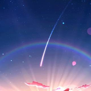 Beautiful anime sky phone wallpaper