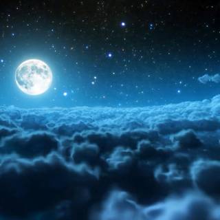 Dark anime moon wallpaper