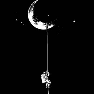 Dark anime moon wallpaper