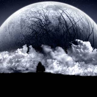 Dark anime moon wallpaper