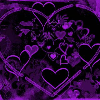 Violet heart wallpaper