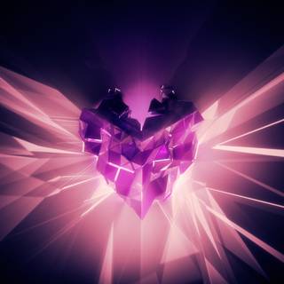 Violet heart wallpaper