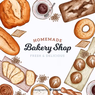 Bakery shop wallpaper