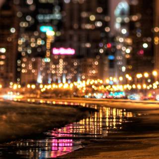 Blurry city wallpaper