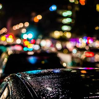 Blurry city wallpaper