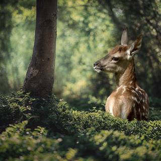 Summer forest animals wallpaper
