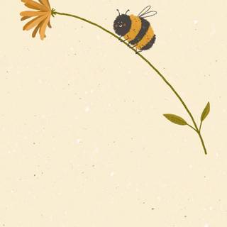 Summer bees wallpaper
