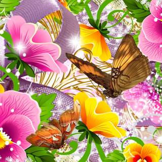 Summer butterfly wallpaper