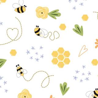 Summer bees wallpaper
