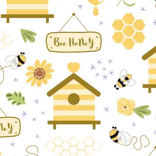 Summer bees wallpaper