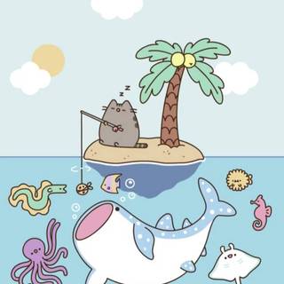 Summer cute cats wallpaper