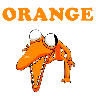 Orange Rainbow Friends wallpaper