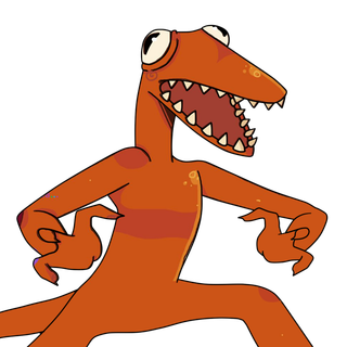 Orange Rainbow Friends wallpaper