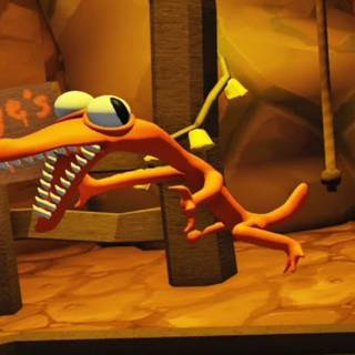 Orange Rainbow Friends wallpaper