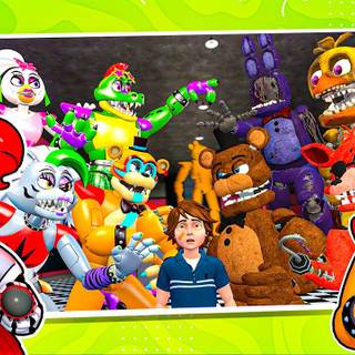 Circus Baby and Glamrock Freddy wallpaper