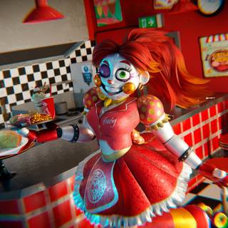 Circus Baby and Glamrock Freddy wallpaper