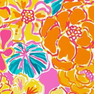 Preppy summer art wallpaper
