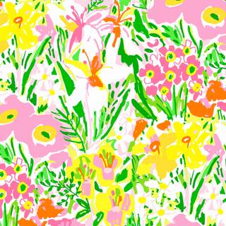 Preppy summer art wallpaper
