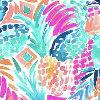 Preppy summer art wallpaper