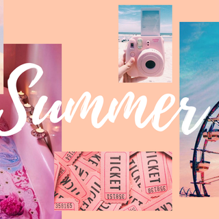 Pink summer aesthetic desktop wallpaper