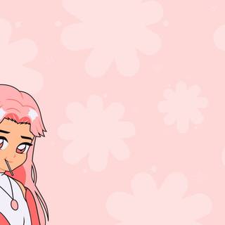 Desktop pink anime wallpaper