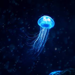 Blue jellyfish wallpaper