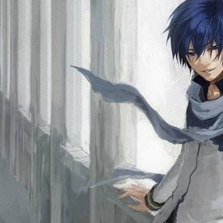 Blue hair anime boy wallpaper