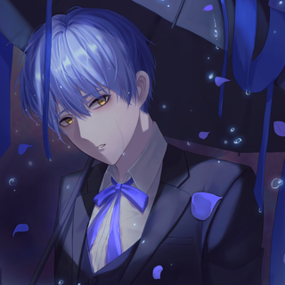 Blue hair anime boy wallpaper