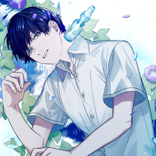 Blue hair anime boy wallpaper