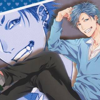 Blue hair anime boy wallpaper