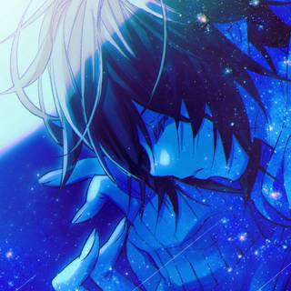 Blue hair anime boy wallpaper